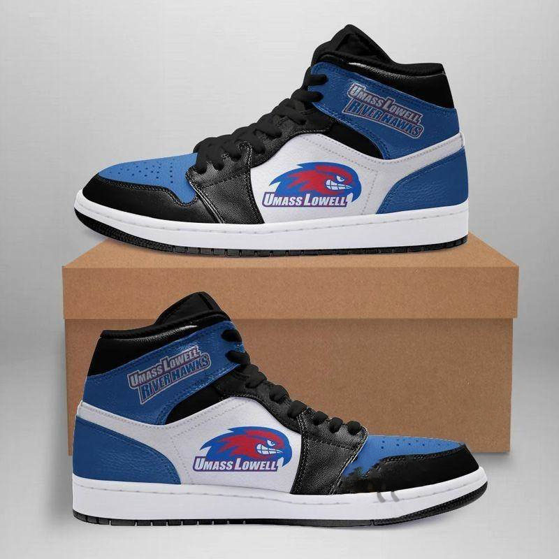 Umass Lowell River Custom Air Jordan Shoes