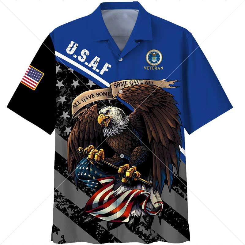 Us Military Veteran Eagle Af All Gave Some Soem Summer Vacation Hawaiian shirts