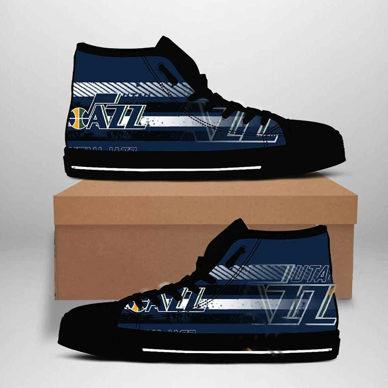 Utah Jazz Nba Basketball High Top Shoes