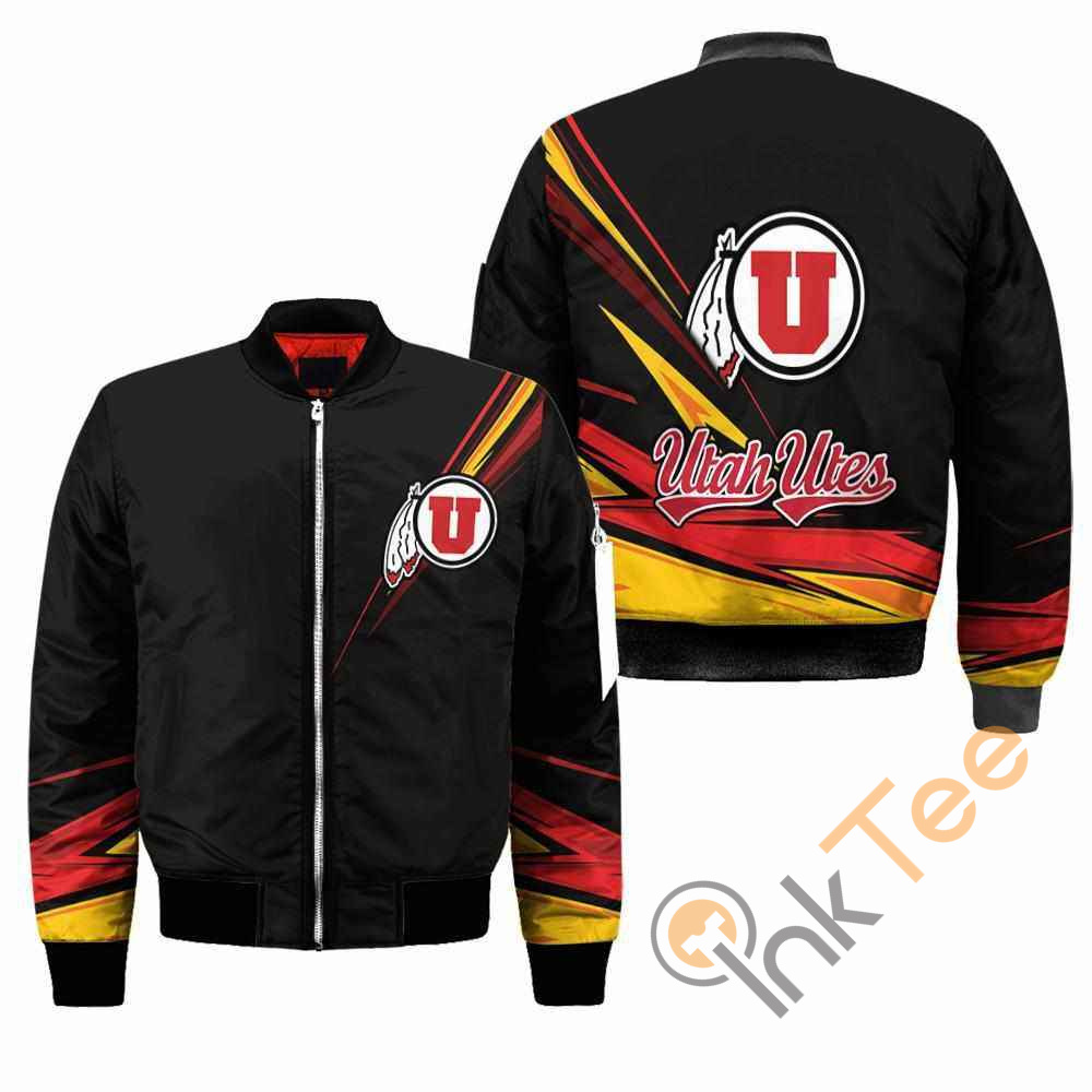 Utah Utes NCAA Black Apparel Best Christmas Gift For Fans Bomber Jacket