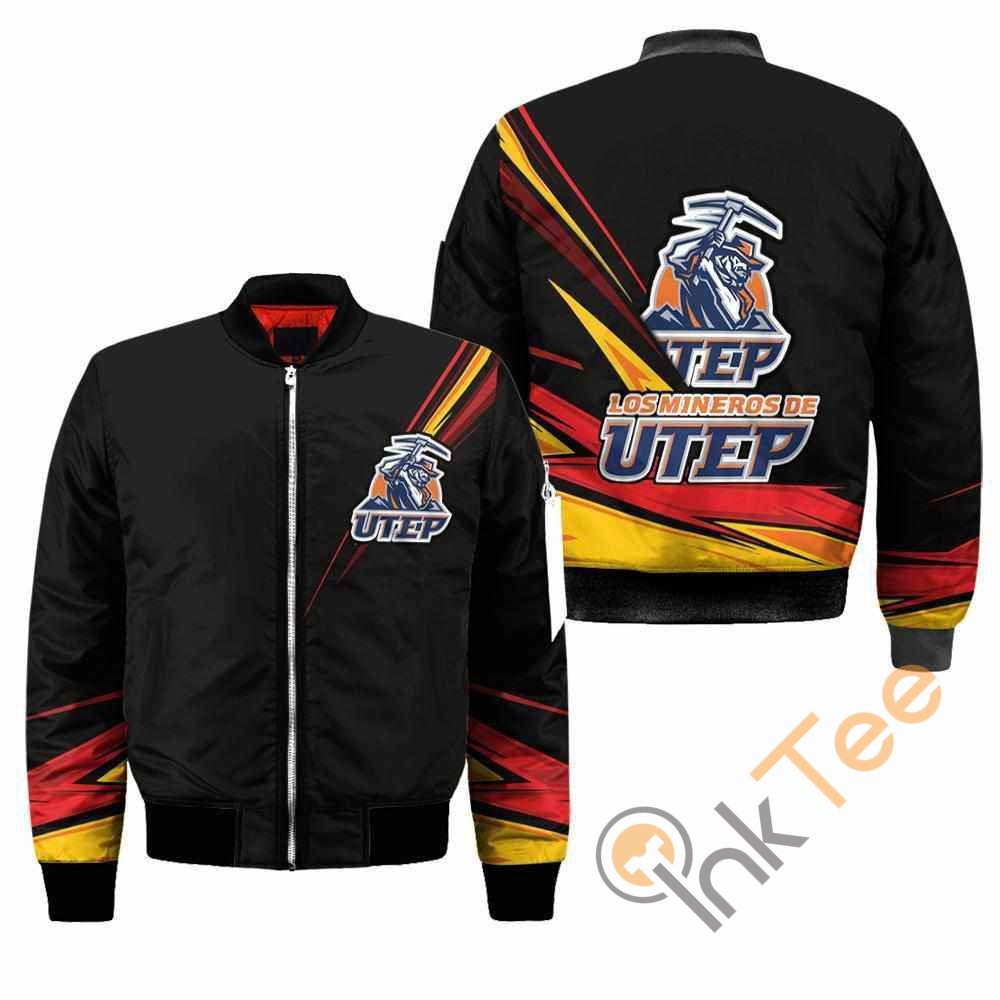 UTEP Miners NCAA Black Apparel Best Christmas Gift For Fans Bomber Jacket