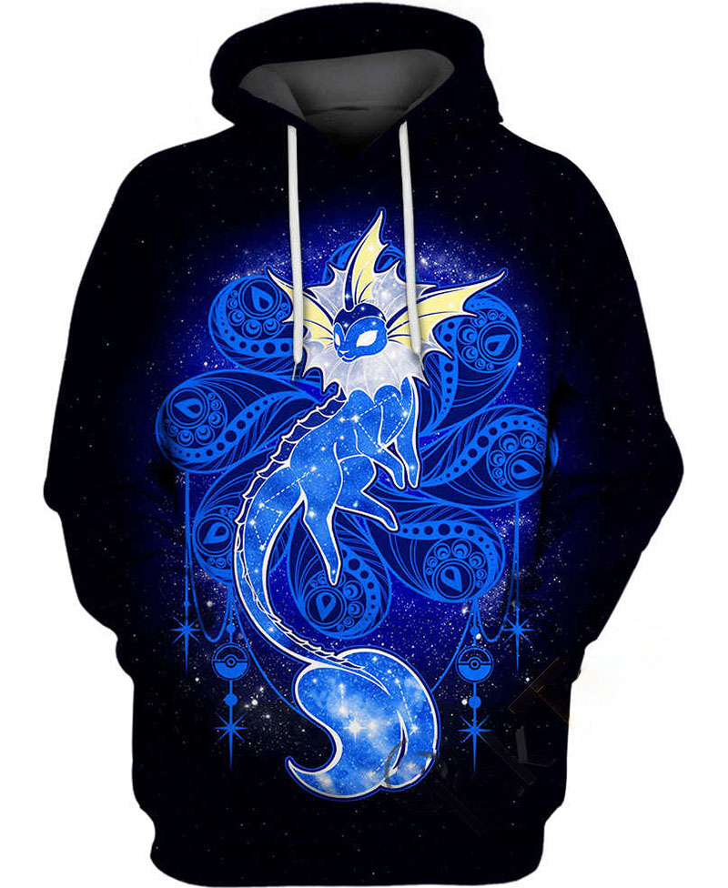 Vaporeon Starry Hoodie 3D