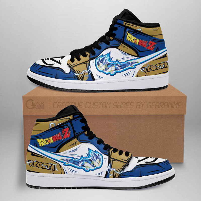 Vegeta Blue Dragon Ball Z Custom Anime Air Jordan Shoes