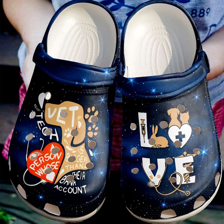 Vet Tech Big Heart Crocs Clog Shoes