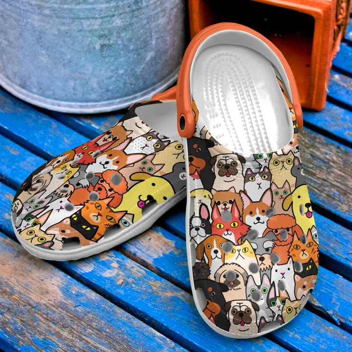 Vet Tech Cats And Dogs Doodle V2 Crocs Clog Shoes
