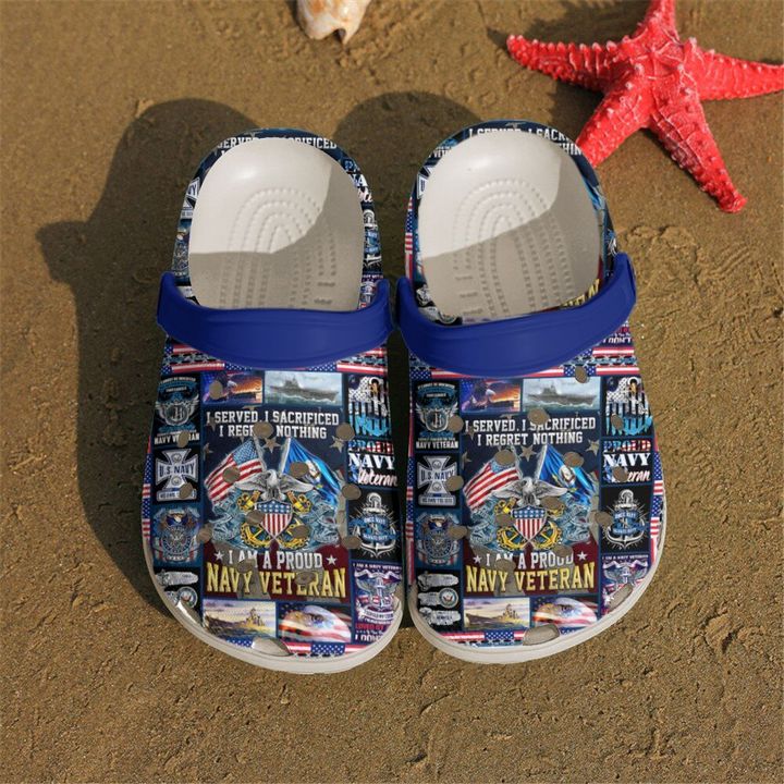 Veteran Navy Crocs Clog Shoes