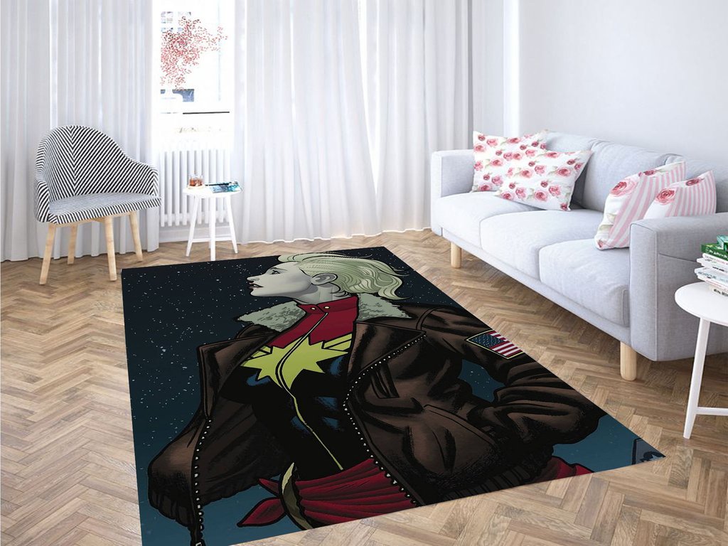 Vintage Captian Marvel Living Room Modern Carpet Rug