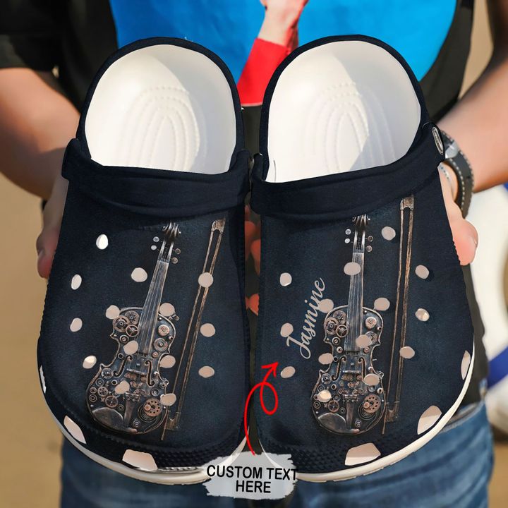 Violin Personalized Vintage Crocs Clog Shoes