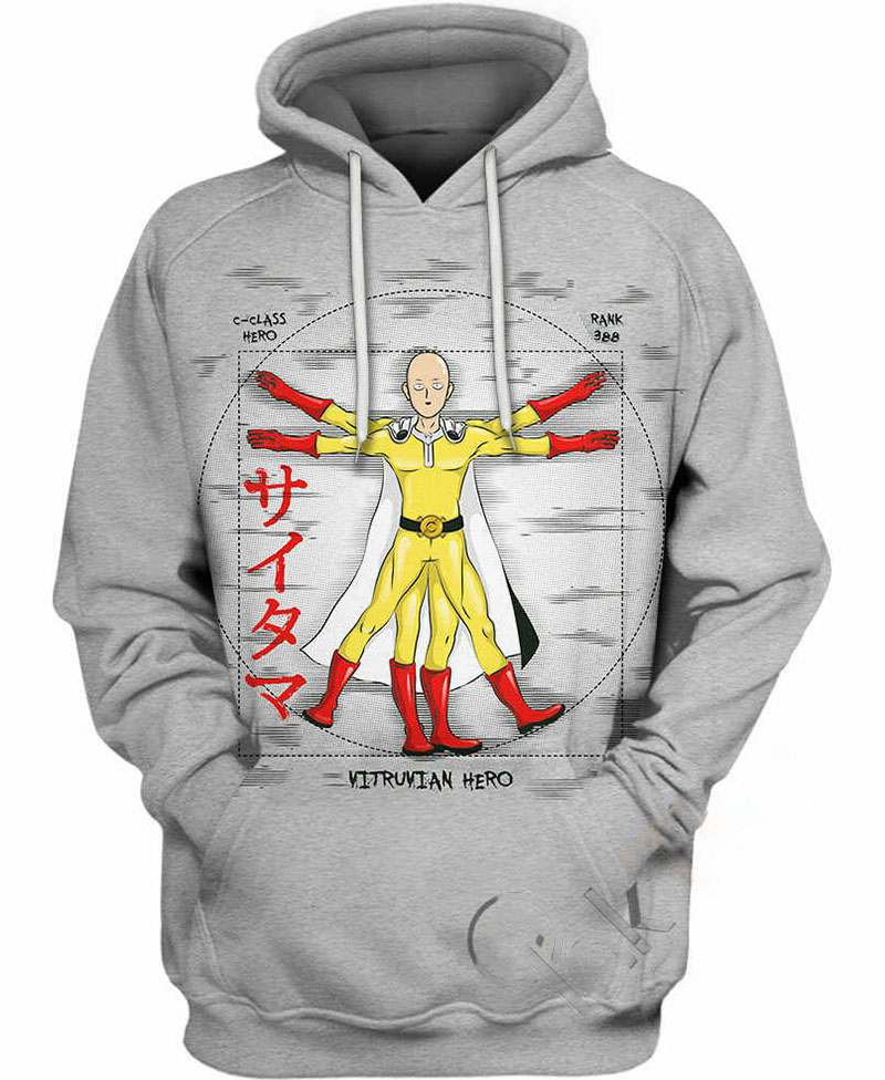 Vitruvian Saitama Hoodie 3D