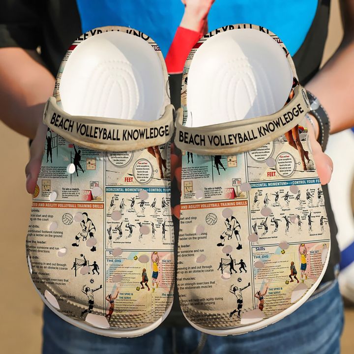 Volleyball Beach Knowledge Crocs Clog Shoes