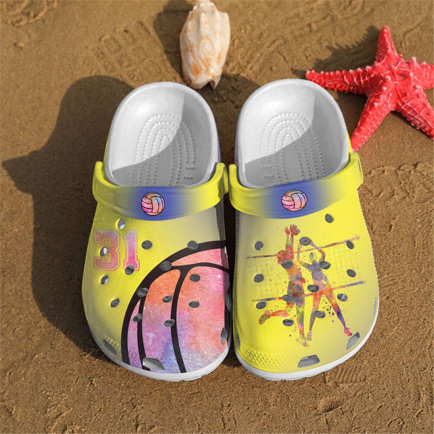 Unique Volleyball Custom Personalized Crocs Clog Shoes