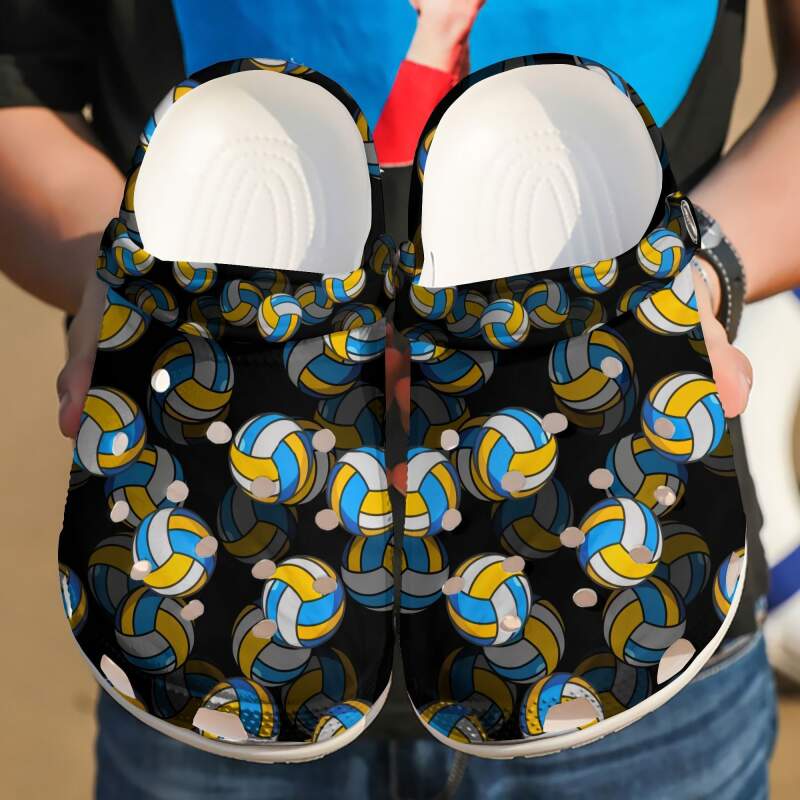 Volleyball Pattern Crocs Clog Shoes