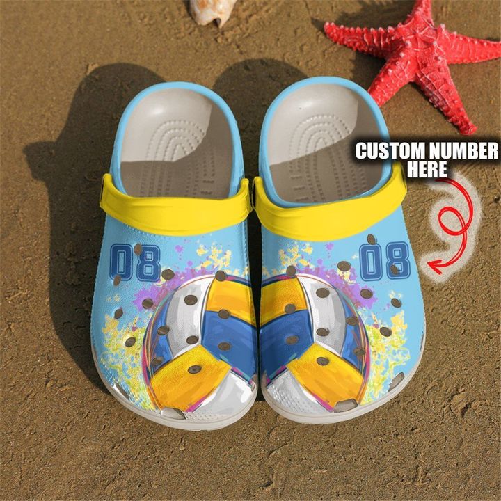 Volleyball Personalized Ball Crocs Clog Shoes