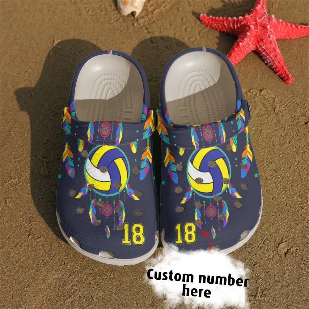 Volleyball Personalized Catcher Crocs Clog Shoes