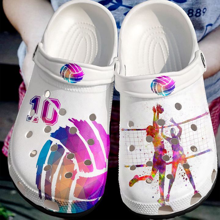 Volleyball Personalized Girl Crocs Clog Shoes