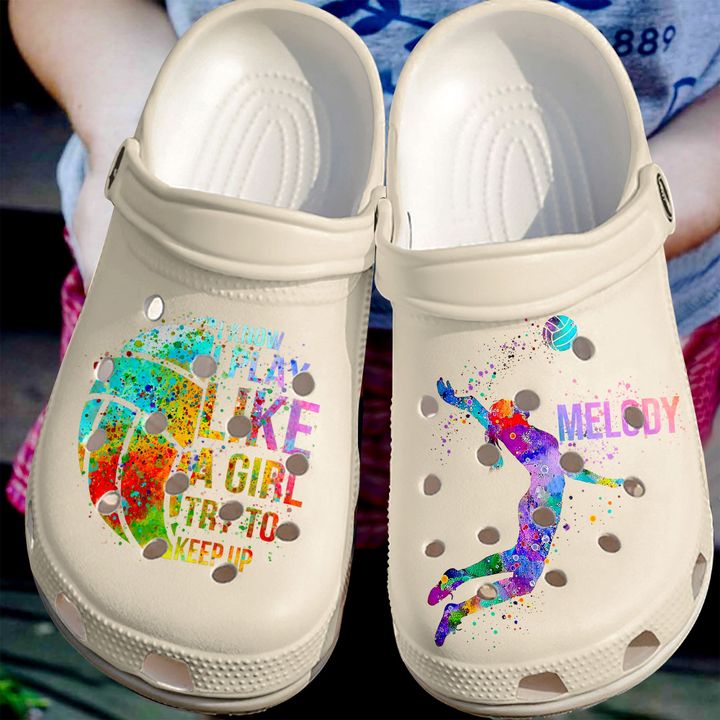 Volleyball Personalized I Know A Play Crocs Clog Shoes