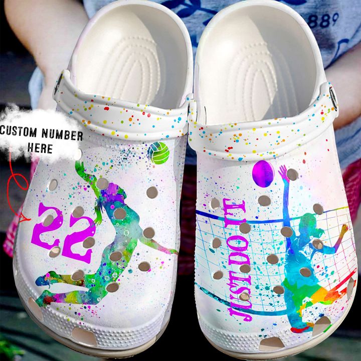 Volleyball Personalized Just Do It Crocs Clog Shoes
