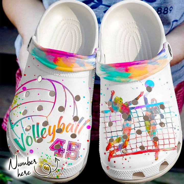 Volleyball Personalized Love Crocs Clog Shoes