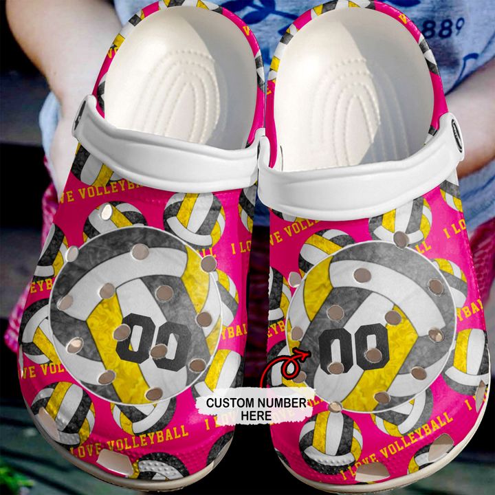 Volleyball Personalized Love Crocs Clog Shoes