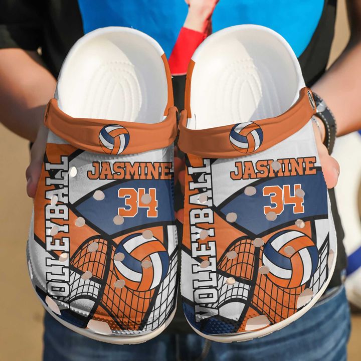 Volleyball Personalized Net Crocs Clog Shoes
