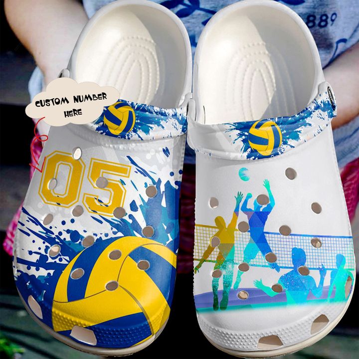 Volleyball Personalized Sunset Crocs Clog Shoes