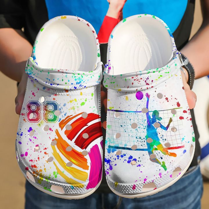 Volleyball Spirit Crocs Clog Shoes
