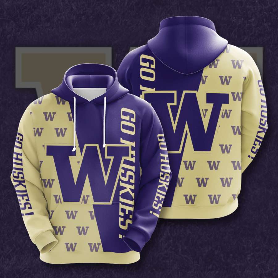 Washington Huskies Custom Hoodie 3D