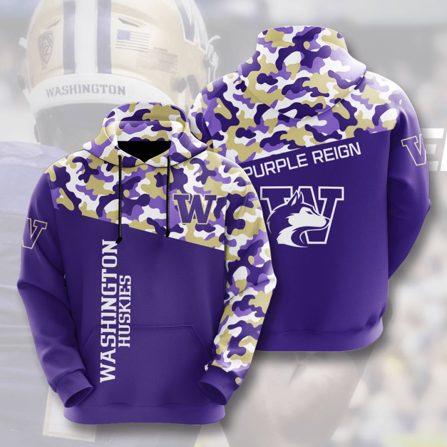 Washington Huskies Custom Hoodie 3D