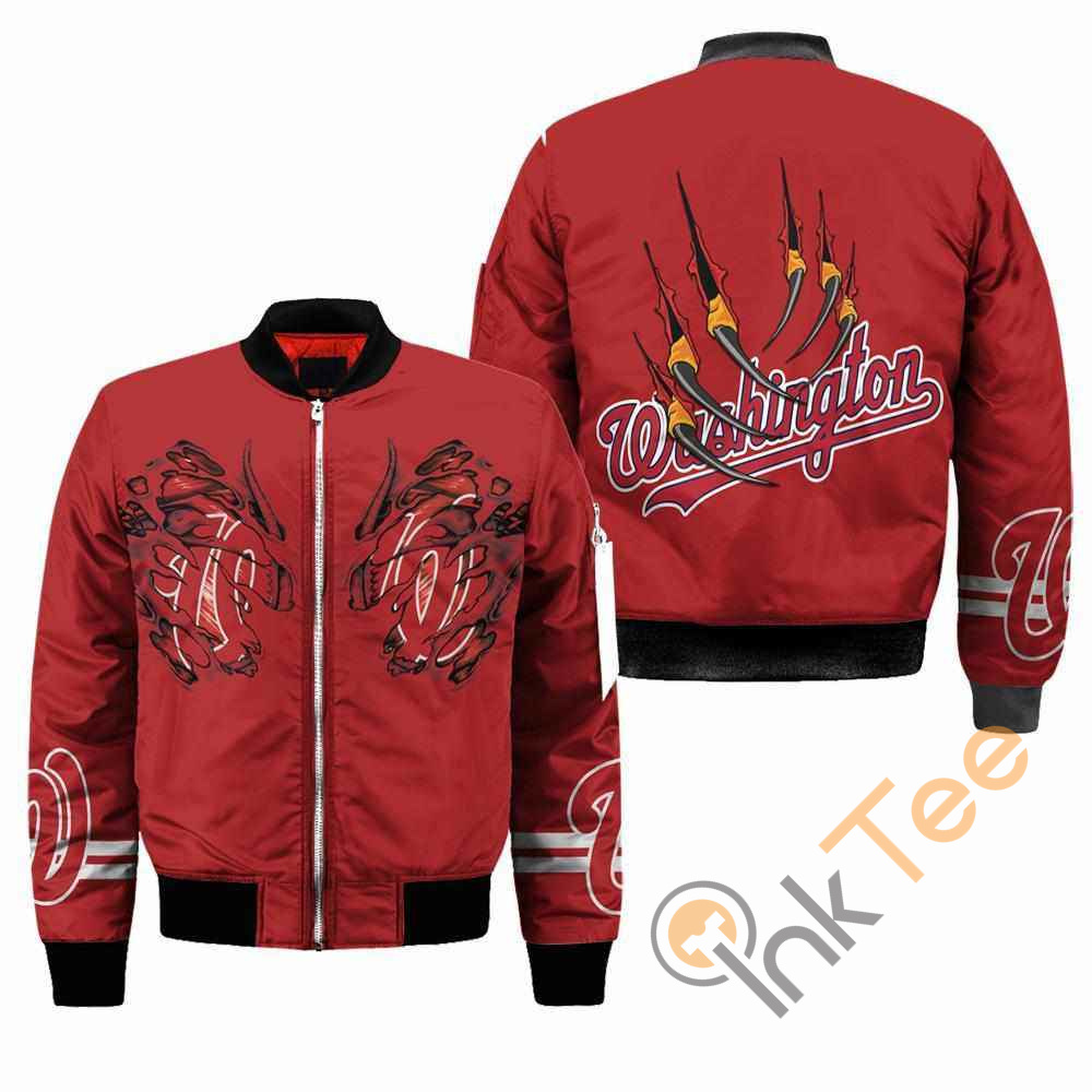 Washington Nationals MLB Claws Apparel Best Christmas Gift For Fans Bomber Jacket