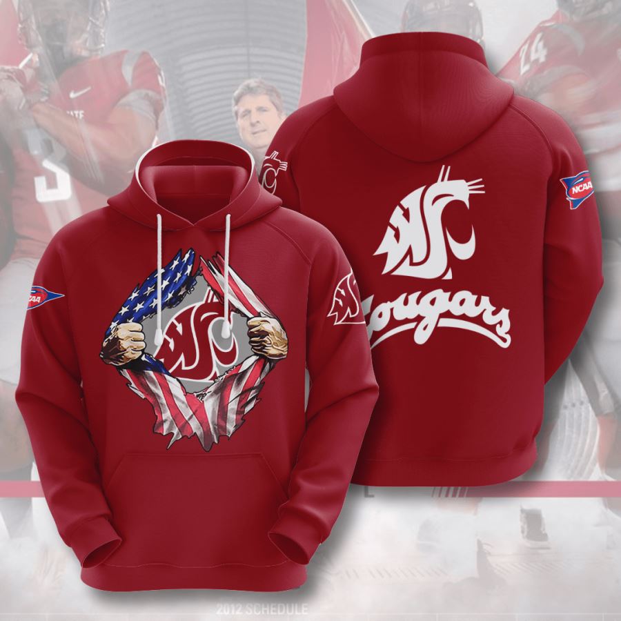 Washington State Cougars Custom Hoodie 3D