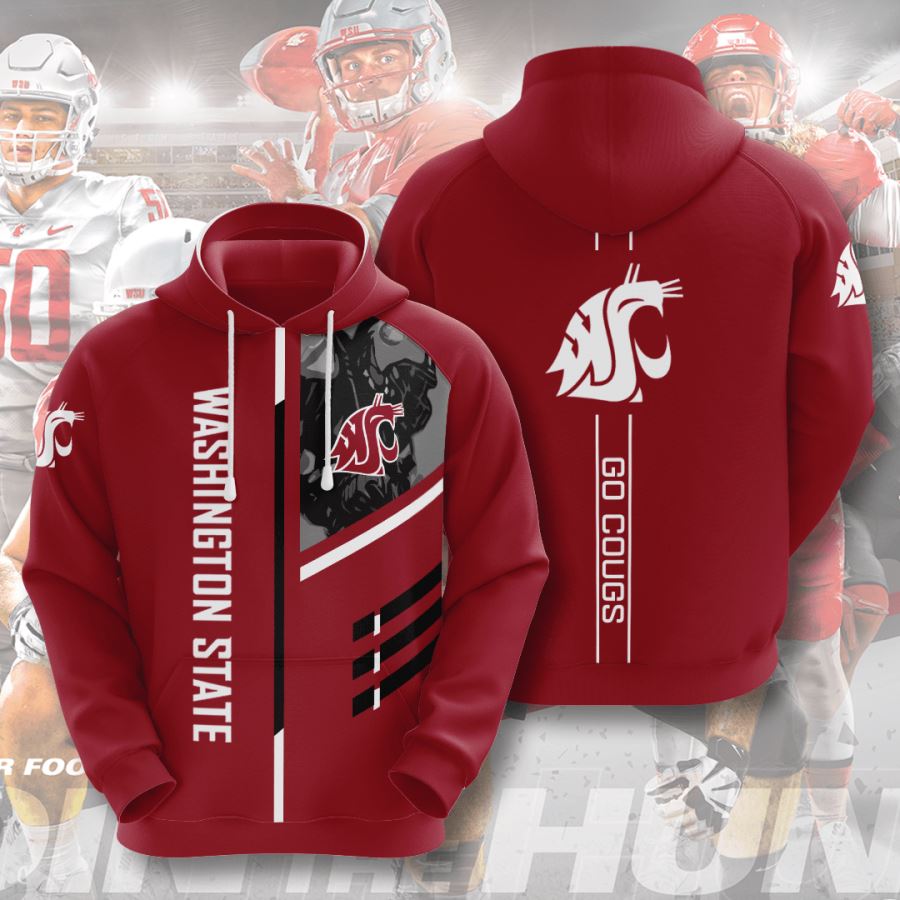 Washington State Cougars Custom Hoodie 3D