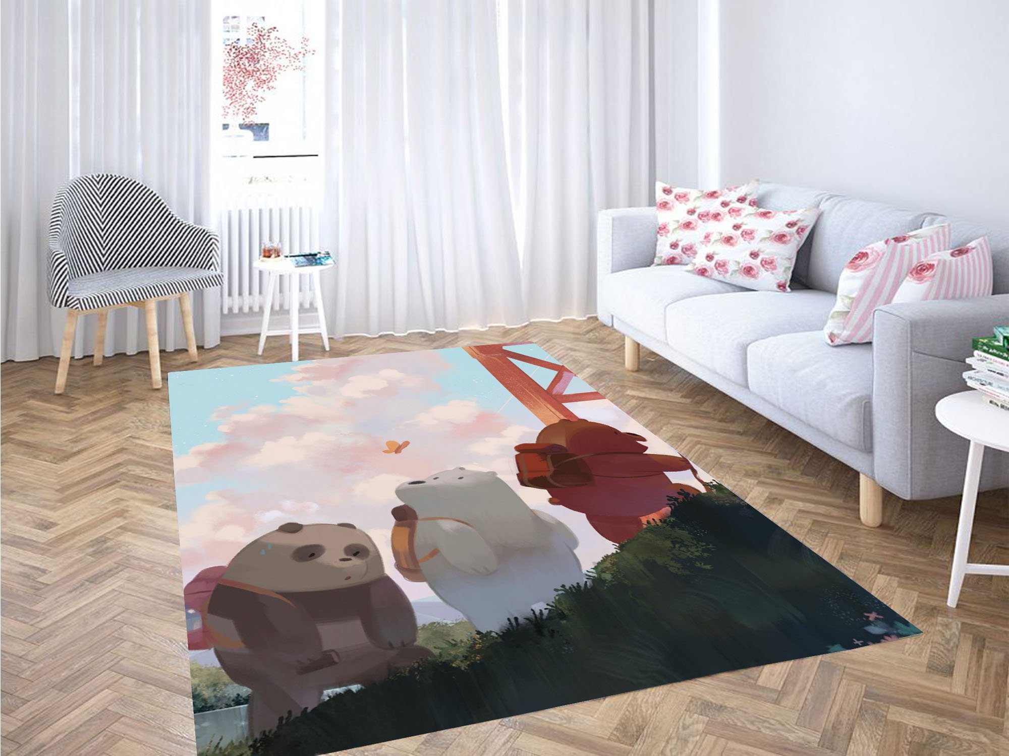 We Bare Bears Painting Carpet Rug