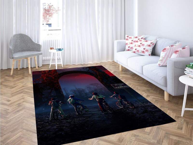Welcome To Hawkins Stranger Things Carpet Rug