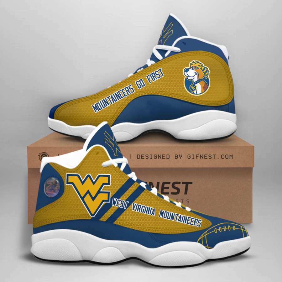 West Virginia Mountaineers Custom Air Jordan Shoes