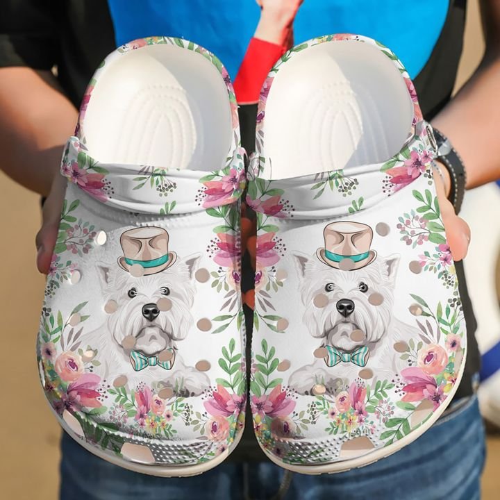 Westie Hipster Crocs Clog Shoes