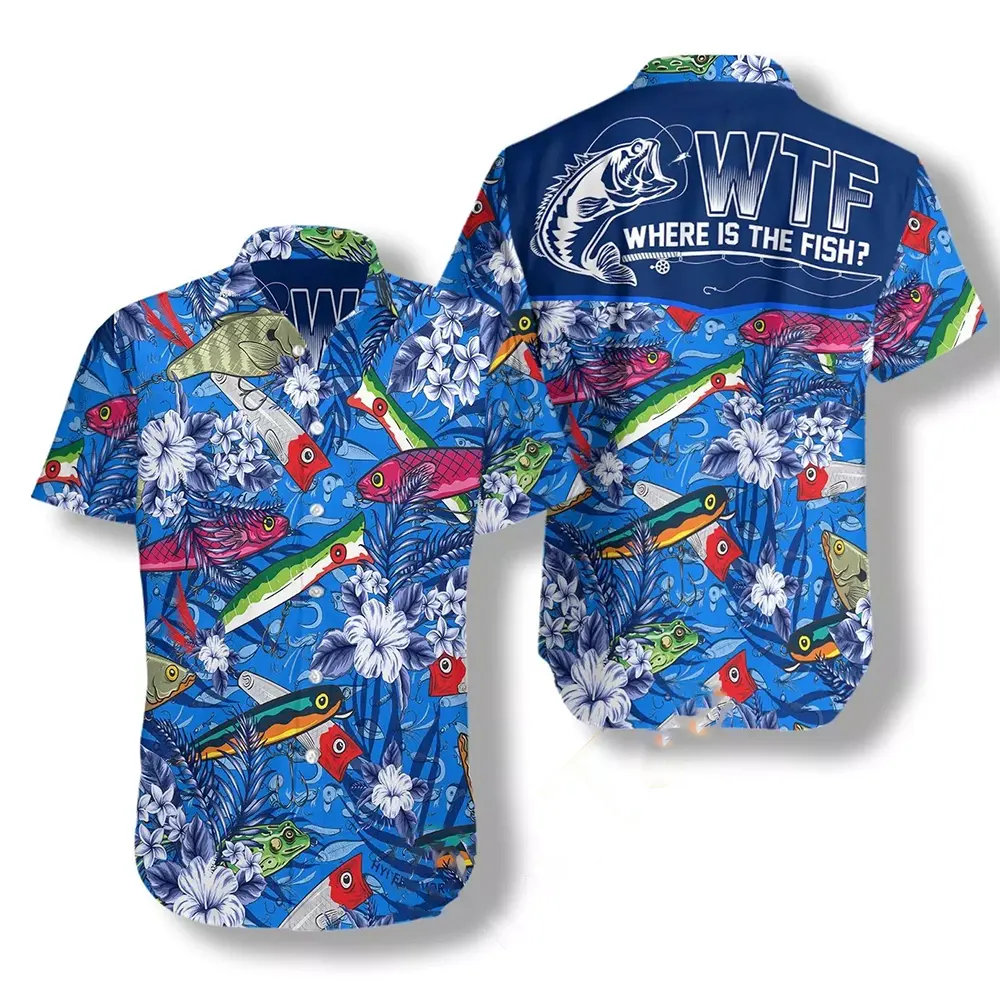 Where The Fish Fishing Hawaiian shirts