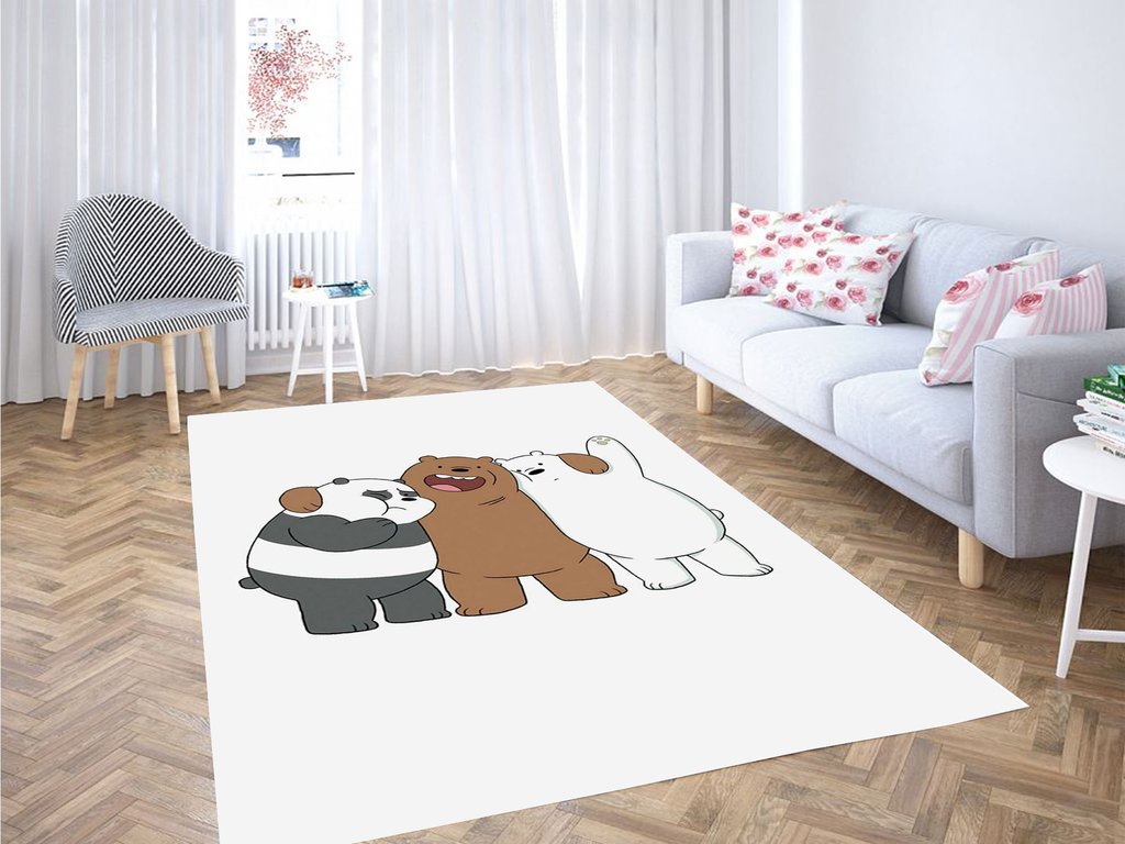White Bear Panda Living Room Modern Carpet Rug