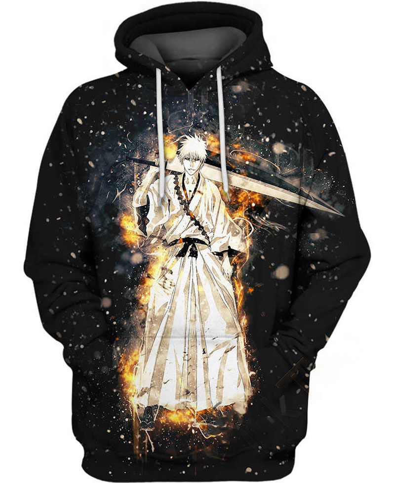 White Ichigo Hoodie 3D