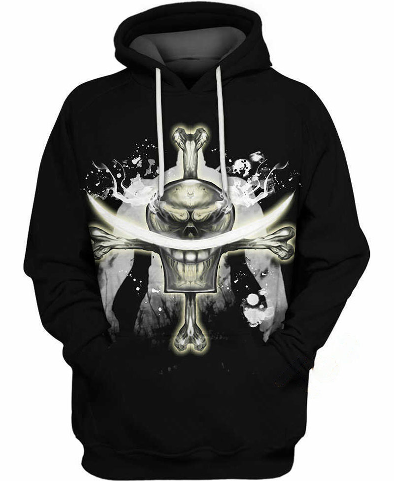 Whitebeard Skull Hoodie 3D