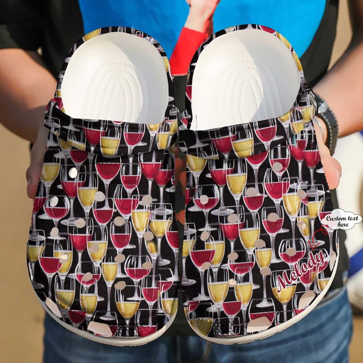 Wine Personalized Pattern Crocs Clog Shoes