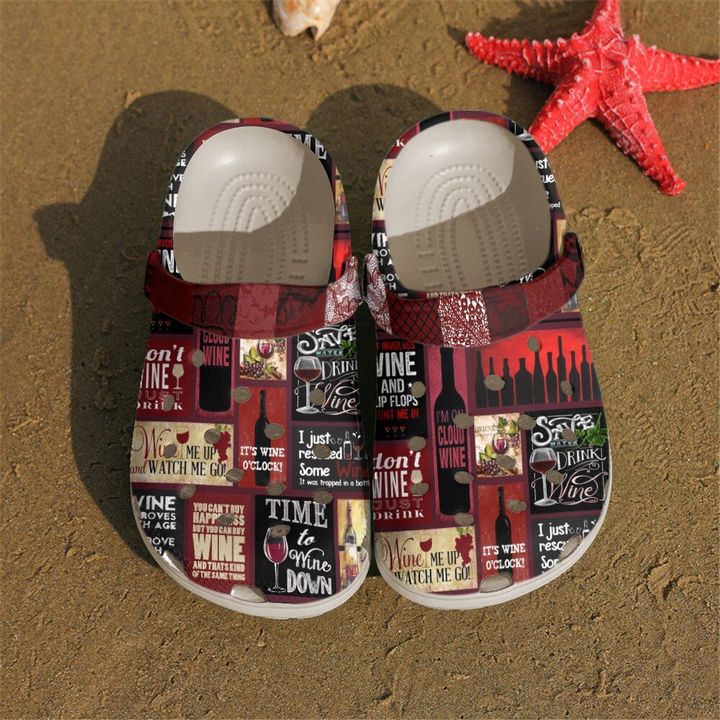 Wine Time Crocs Clog Shoes