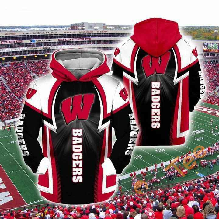 Wisconsin Badgers Ncaa For Badgers Lover Hoodie 3d