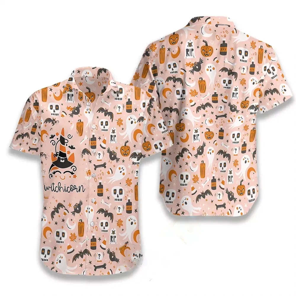 Witchicorn Halloween Unicorn Hawaiian shirts