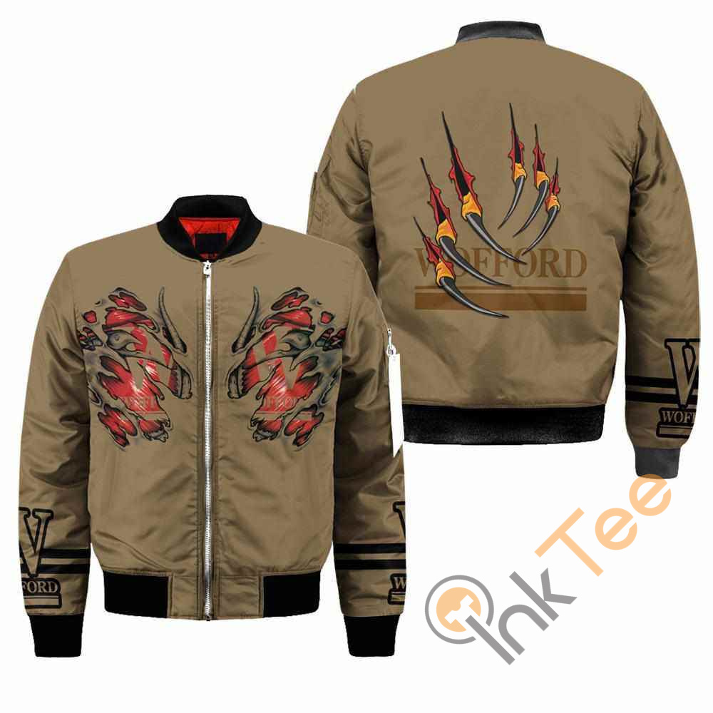 Wofford Monogram NCAA Claws Apparel Best Christmas Gift For Fans Bomber Jacket