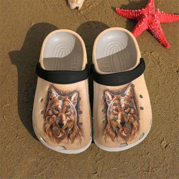 Wolf Art Crocs Clog Shoes