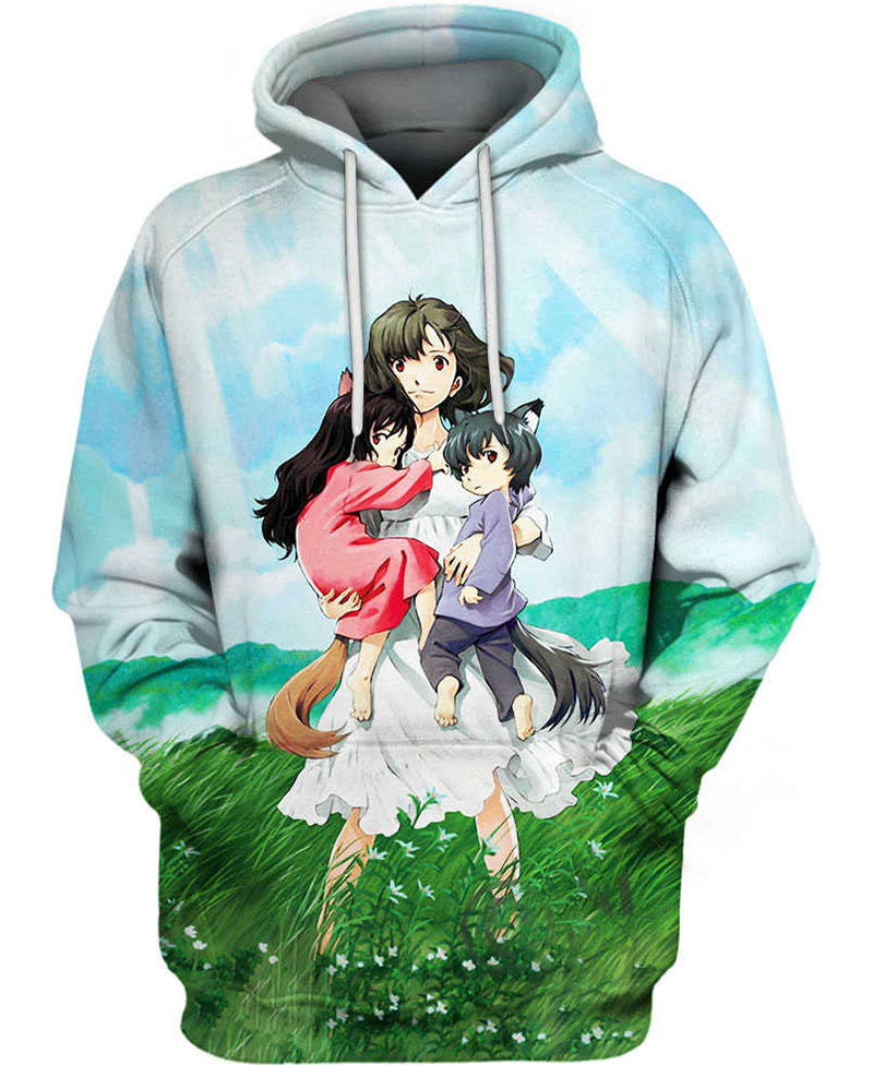 Wolf Children Ame And Yuki Hoodie 3D