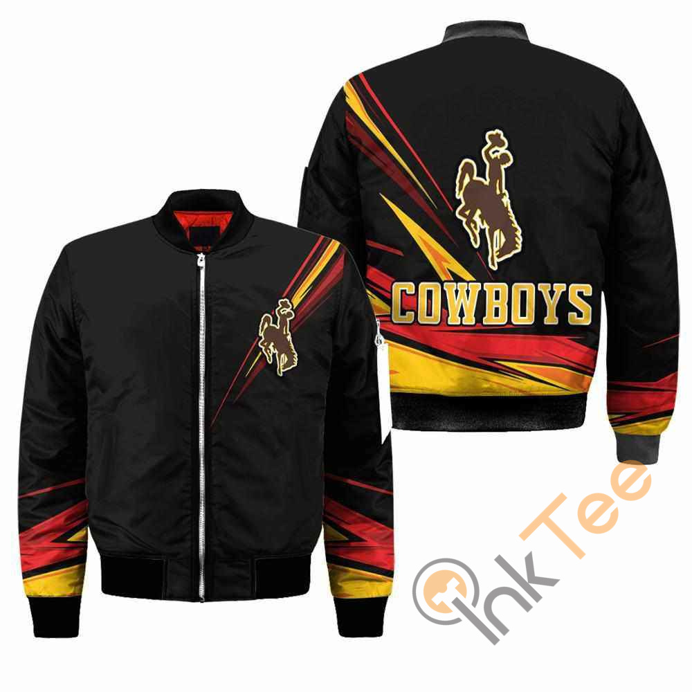 Wyoming Cowboys NCAA Black Apparel Best Christmas Gift For Fans Bomber Jacket