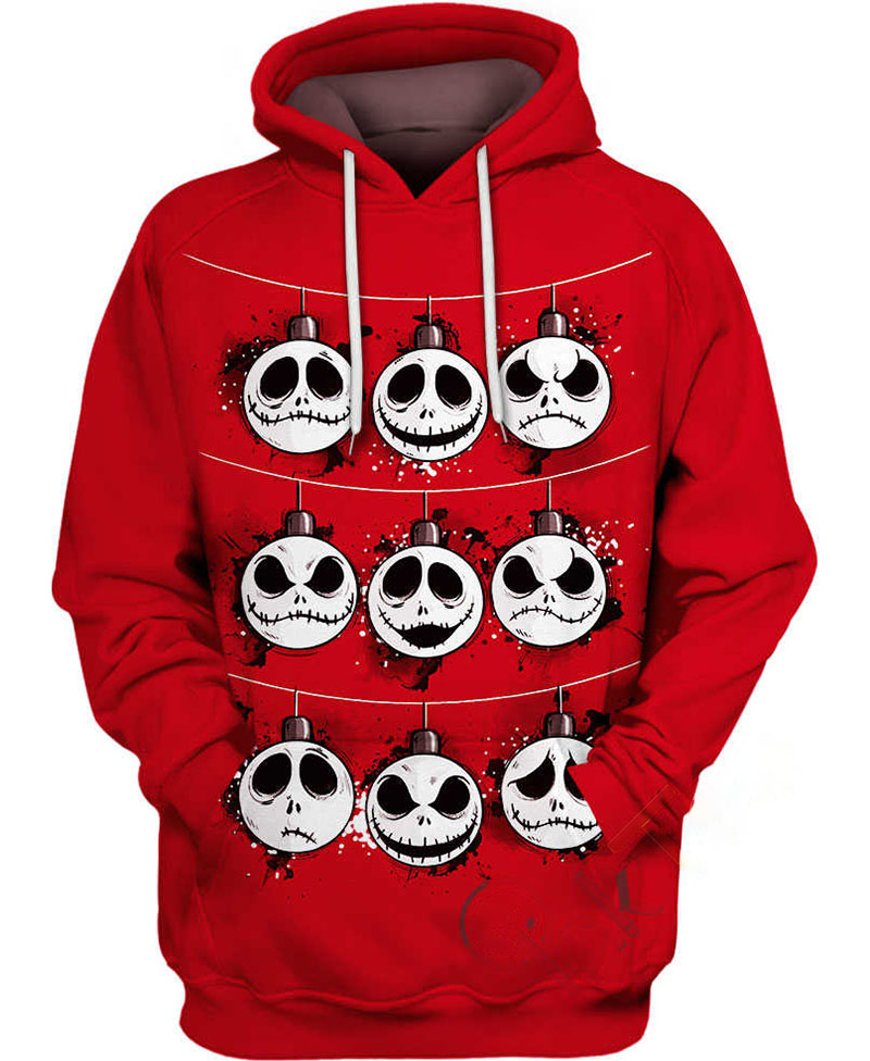 X-mas Jack Skellington Hoodie 3D