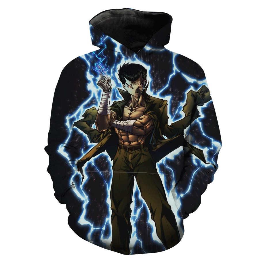 Yusuke Yu Yu Hakusho Yusuke Spirit Gun Hoodie 3D