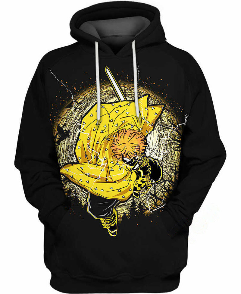 Zenitsu Breathing Sleeping Hoodie 3D
